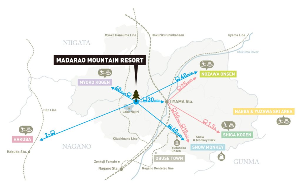 getting to madarao kogen location