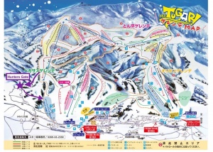 Togari Onsen Ski Trail Map